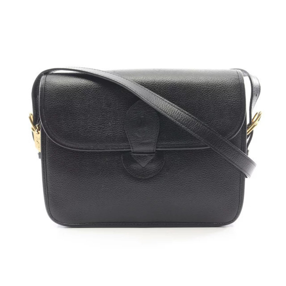 Saint Laurent Yves Shoulder Bag Leather Black